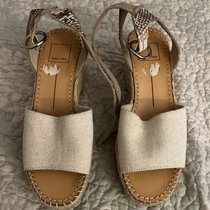 Dolce Vita snake/nude wedges